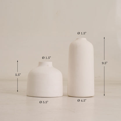 Kimono Vase White Set of 3