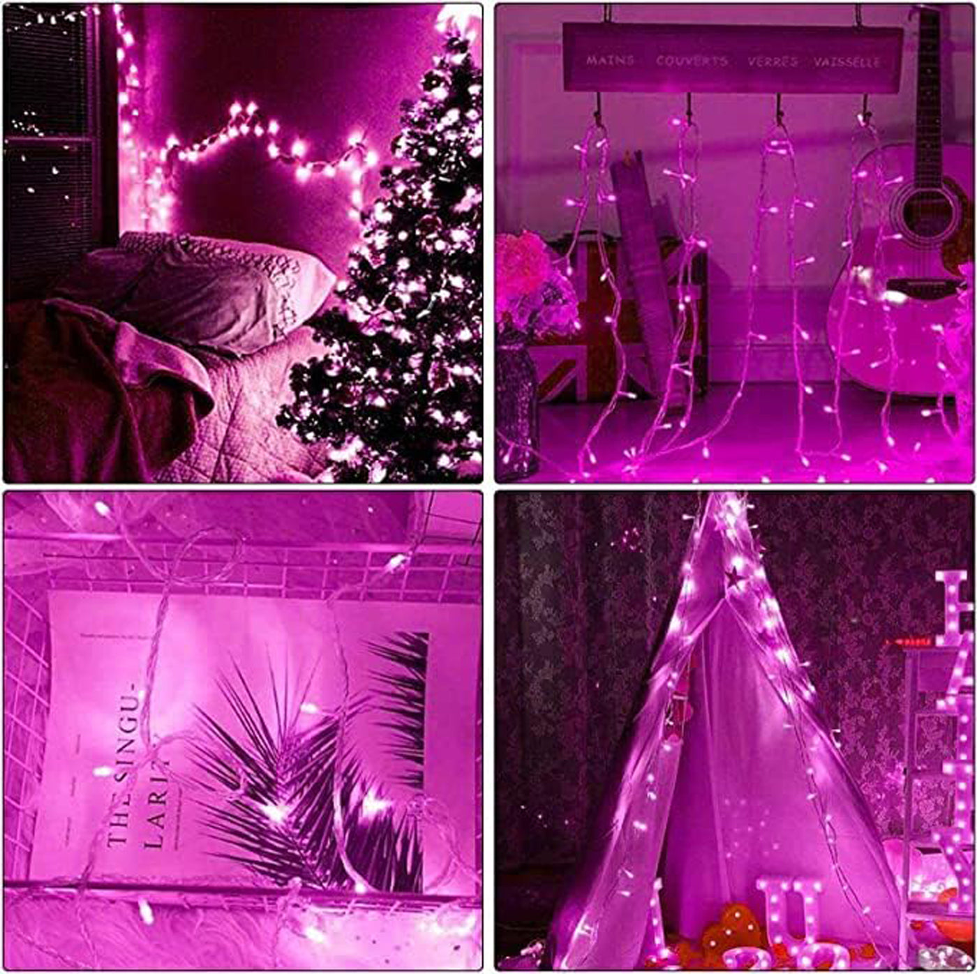 DecorTwist LED String Light for Home and Office Decor | Indoor & Outdoor Decorative Lights | Christmas | Diwali | Wedding | 15 Meter Length (Pink)