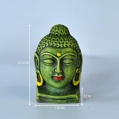 Premium Terracotta Meditating Buddha Head Tabletop