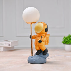 Figurine Astronaut Table Lamp | Durable | Showpiece - Orange