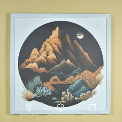 Artisan Mountains: Canvas Wall Decor with Frame in Home