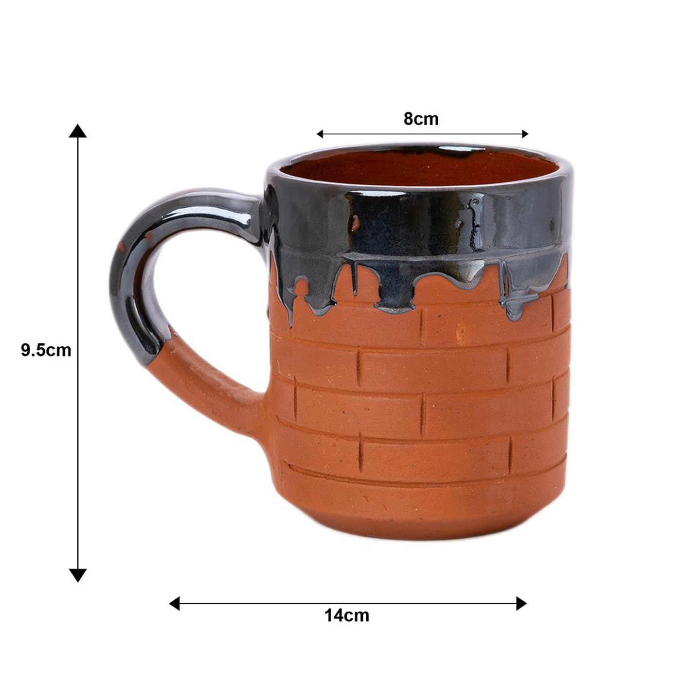 Sculpted Terracotta Coffee Mug Stylish Functionality