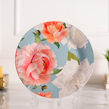 Floral Ceramic wall plates decor hanging / tabletop
