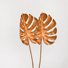 2 Pcs Artificial Plam Leaf (Golden)