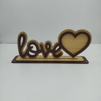 Wooden Love Showpiece