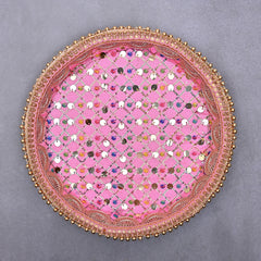 Special Pooja Thali with Roli, Chawal  - Pink