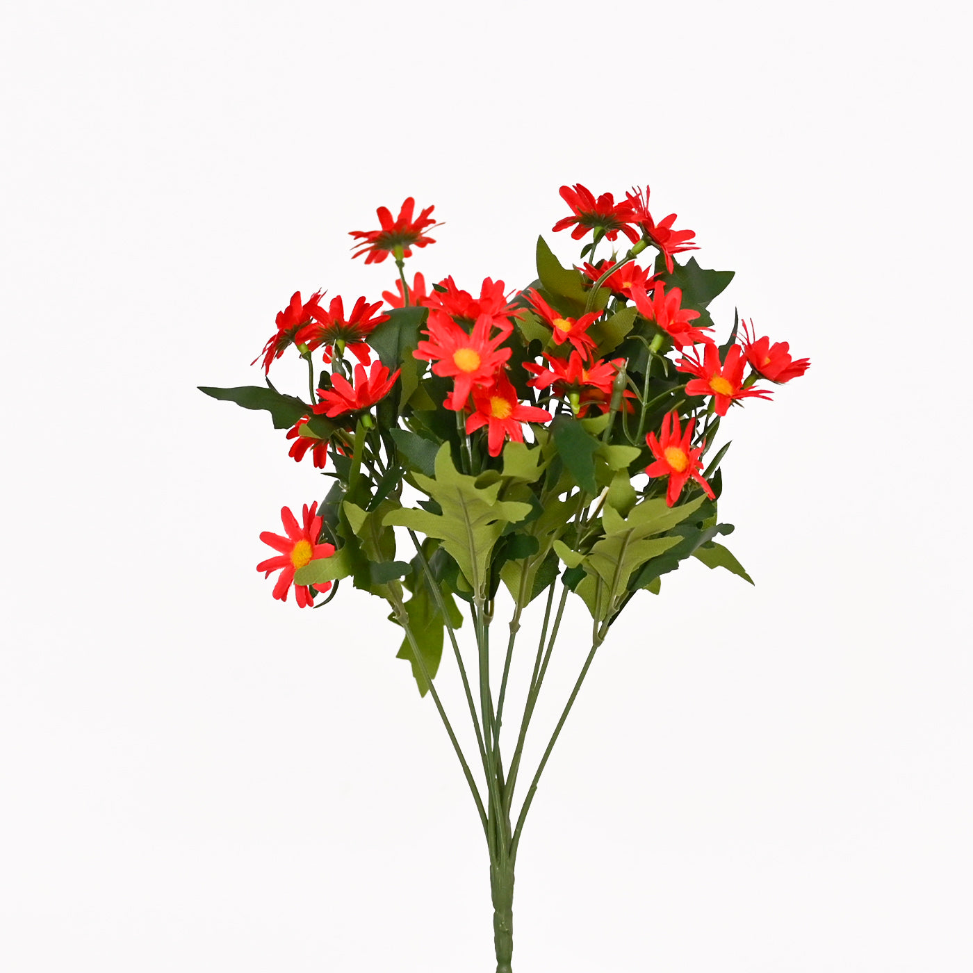  Set of 1 Artificial Flowers Bunches (Without Vase)Red
