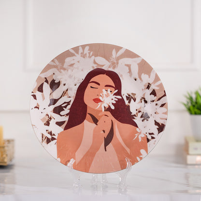 Graphic Glam Ceramic wall plates decor hanging / tabletop