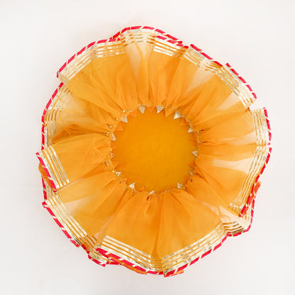 Floral Haldi Platter- Yellow