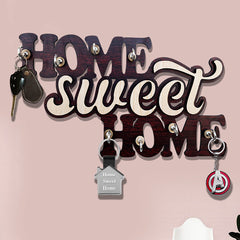 Home sweet home wooden key holder | 6 hooks | wall decor | home decor | gifting | bday gift
