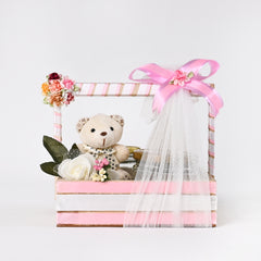 Wooden Basket for Gift Hamper Fancy Handmade Basket ideal for Wedding Gifting,Birthday Gift Thanks(GH-006)