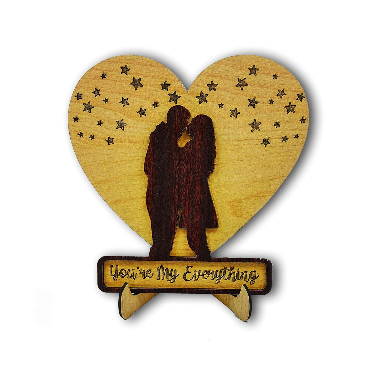 Valentine Couple Wooden Showpiece