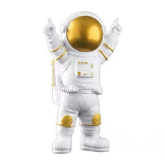 Astronaut Figure Statue Figurine Sculpture Home Office Decoration Set of 3 (Gold)