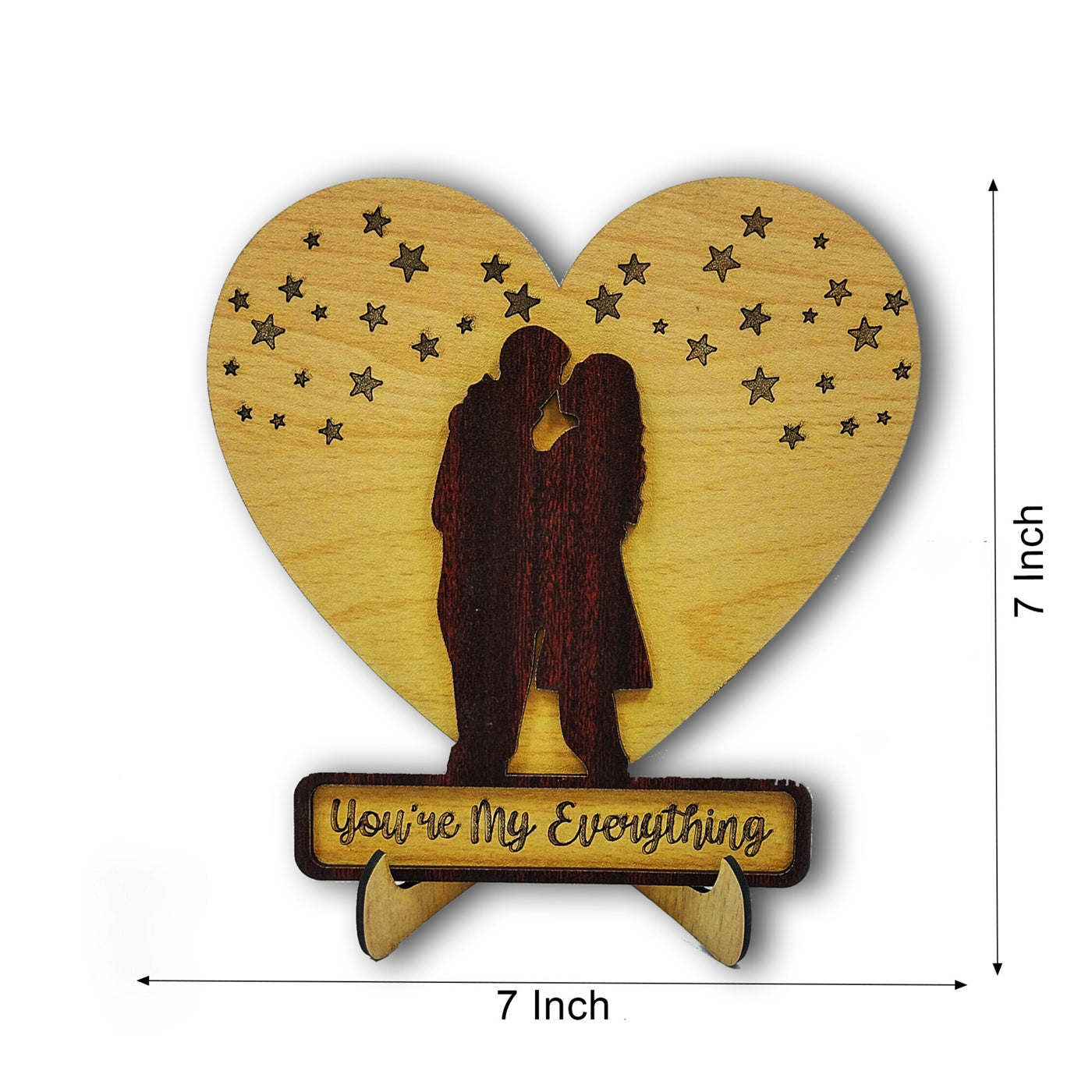 Valentine Couple Wooden Showpiece