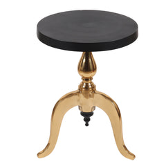 3 Leg Table in Gold  And Black finish