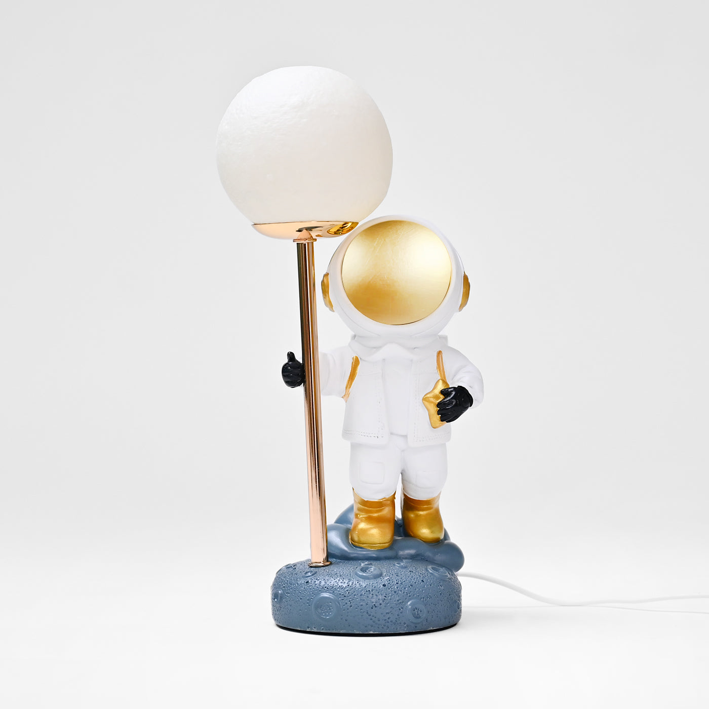 Figurine Astronaut Table Lamp | Durable | Showpiece - White