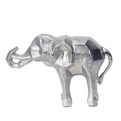 Modern Abstract Silver Elephant Figurine