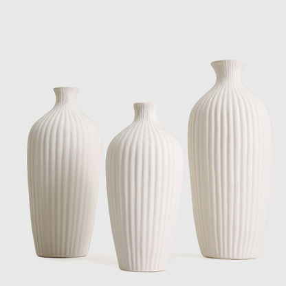 SAROI WHITE VASE SET OF 3