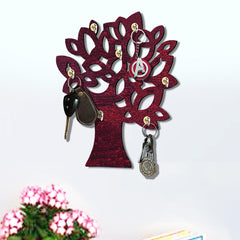 Wooden tree key holder | 7 hooks | wall decor | bday gift | home decor