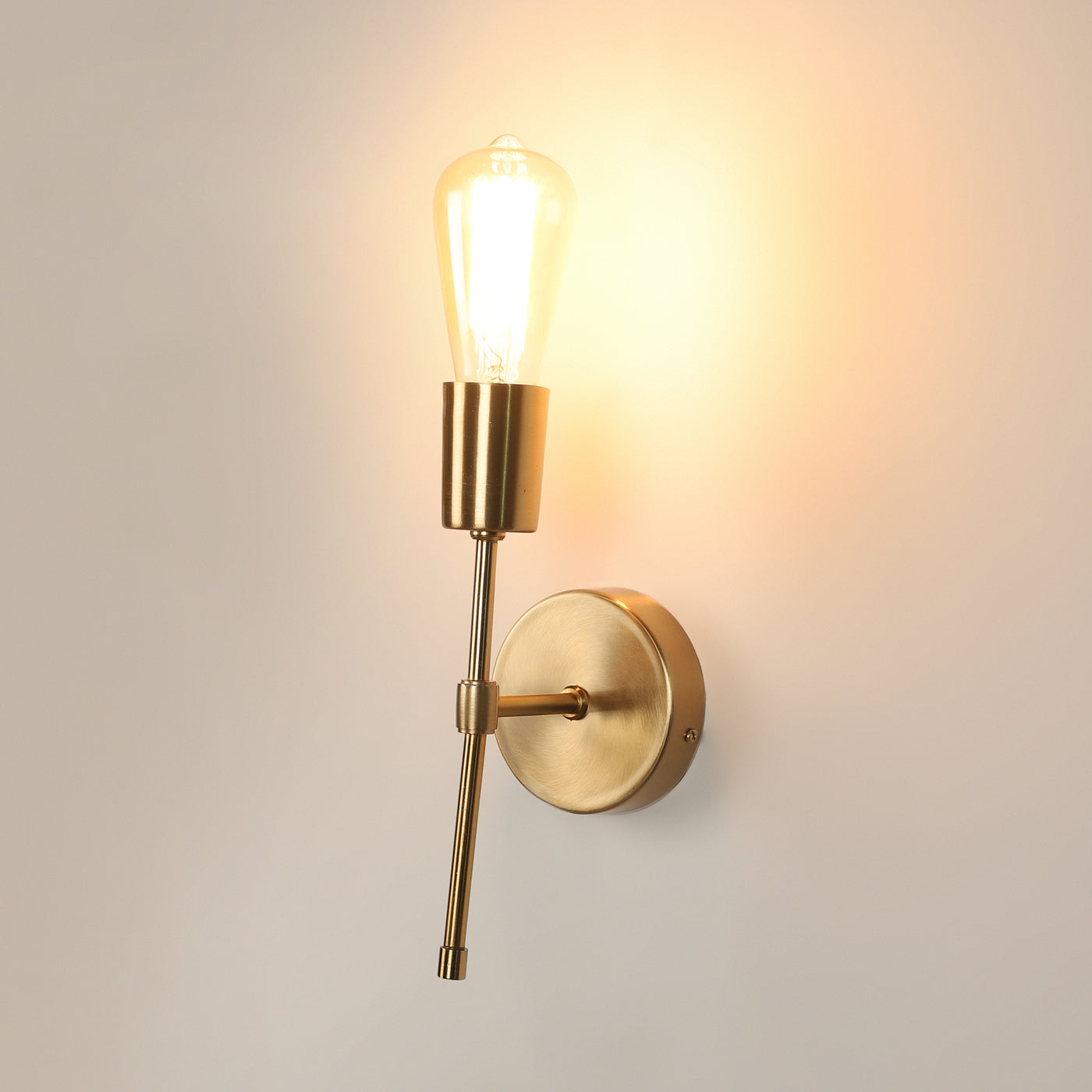 Salcia Gold Single Wall light in Pewter Finish