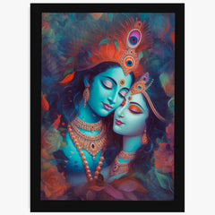 Vastu Shubharambh- Divine Radha Krishna Wall  Frame for Love, Harmony , Prosperity and Vastu Remedy