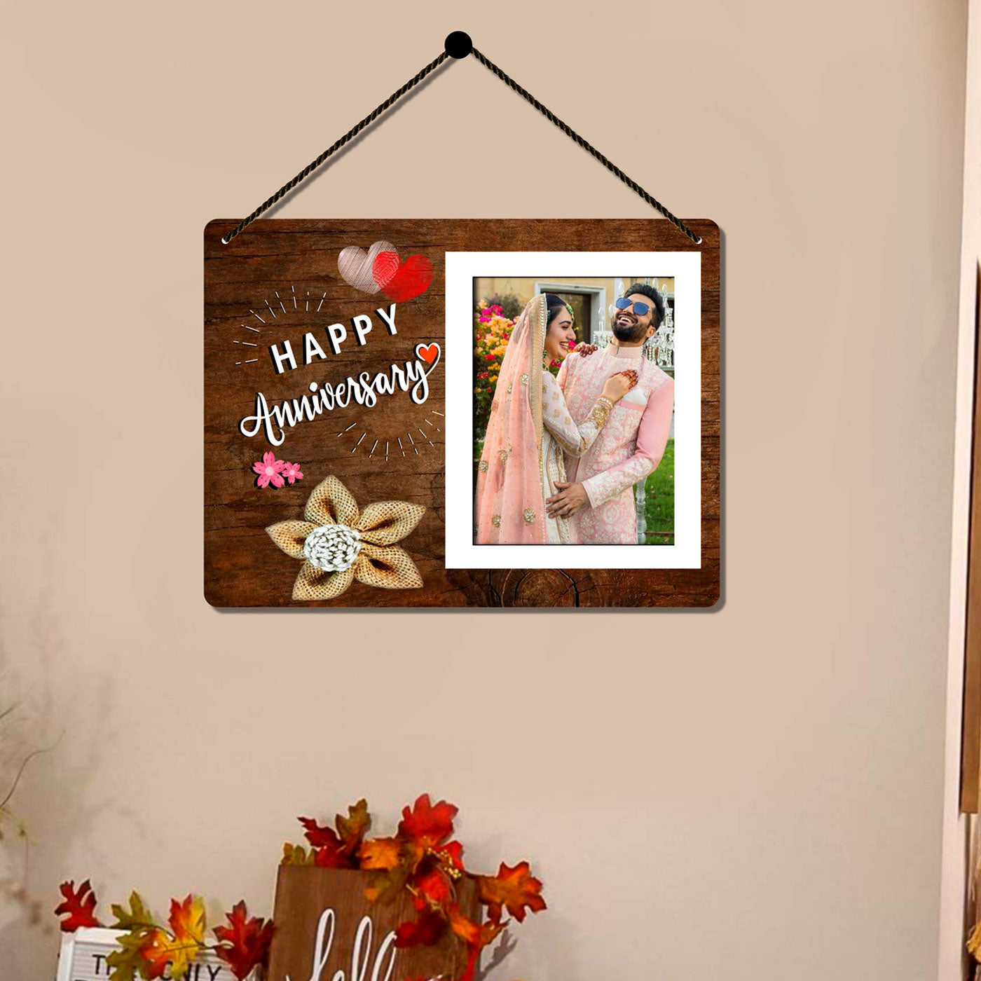 Happy Anniversary Wall Hanging Photo frame for Anniversary Gifting