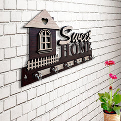 Sweet home key holder with 6 hooks | subtle design | wall decor | home decor | gifting decor | durable
