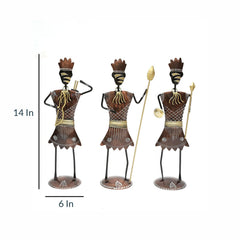 Soldier Human Figurine Set Of 3