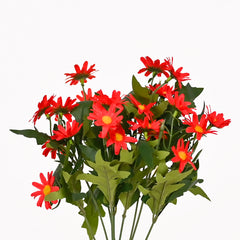  Set of 1 Artificial Flowers Bunches (Without Vase)Red