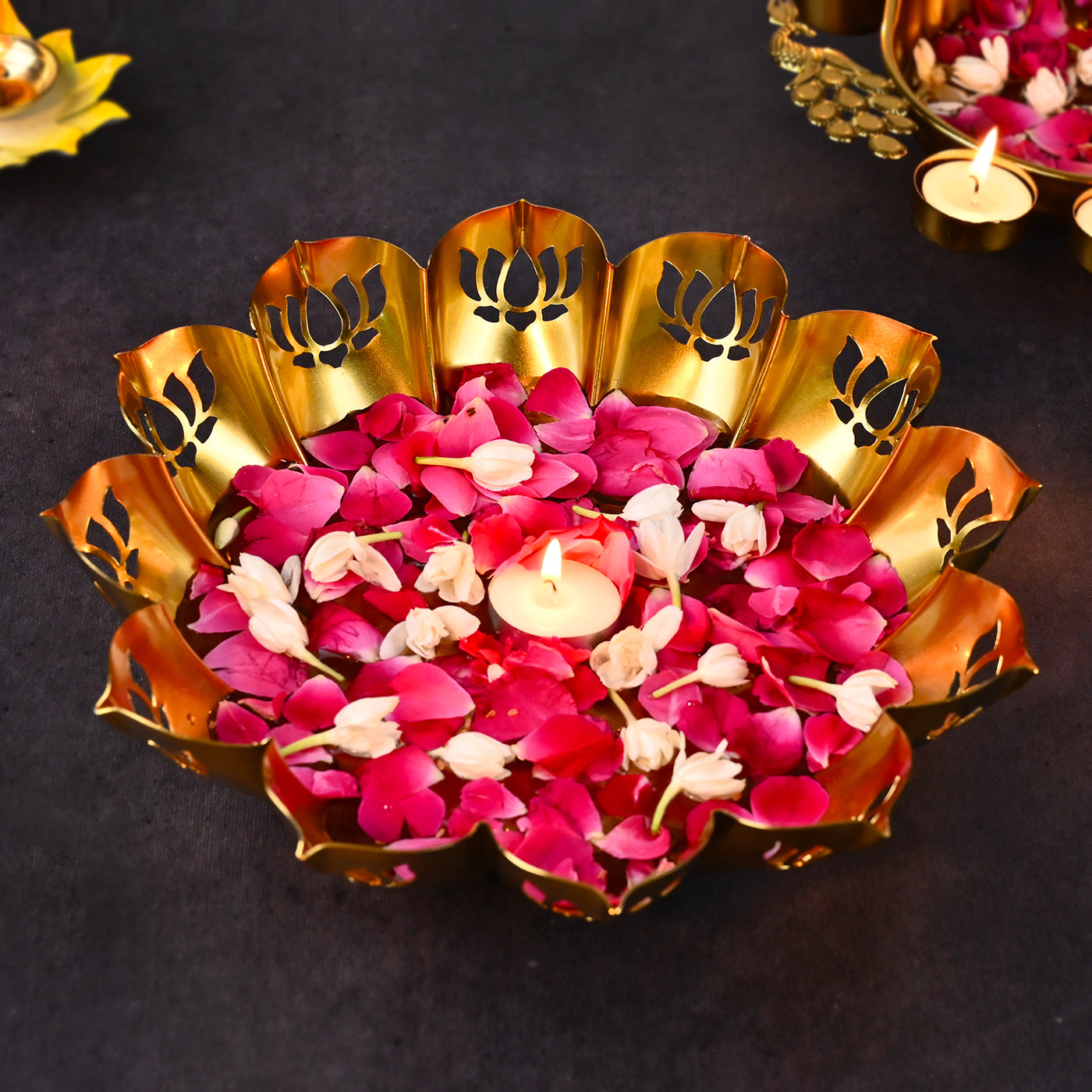 Neel Urli for Diwali , Home , Office Decoration - Lotus Design SINGLE