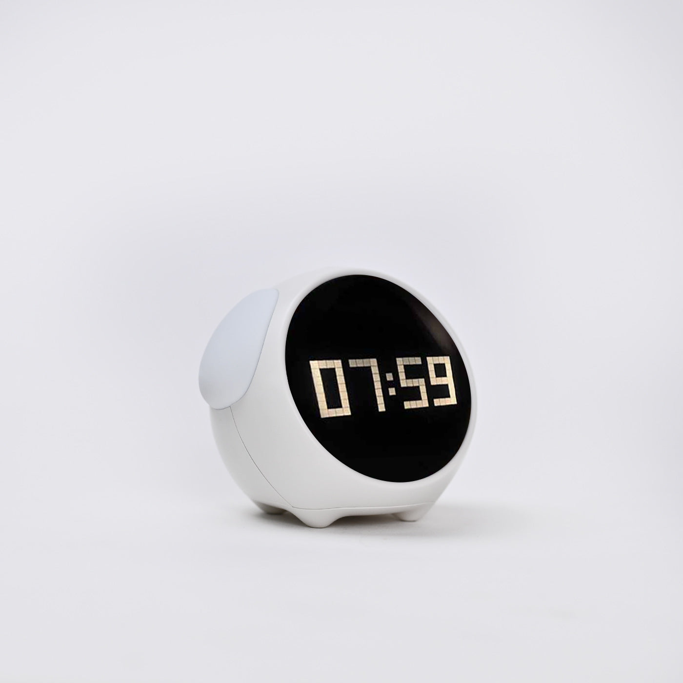 Cute Digital Emoticon Alarm Clock for kids & gifting purposes- White