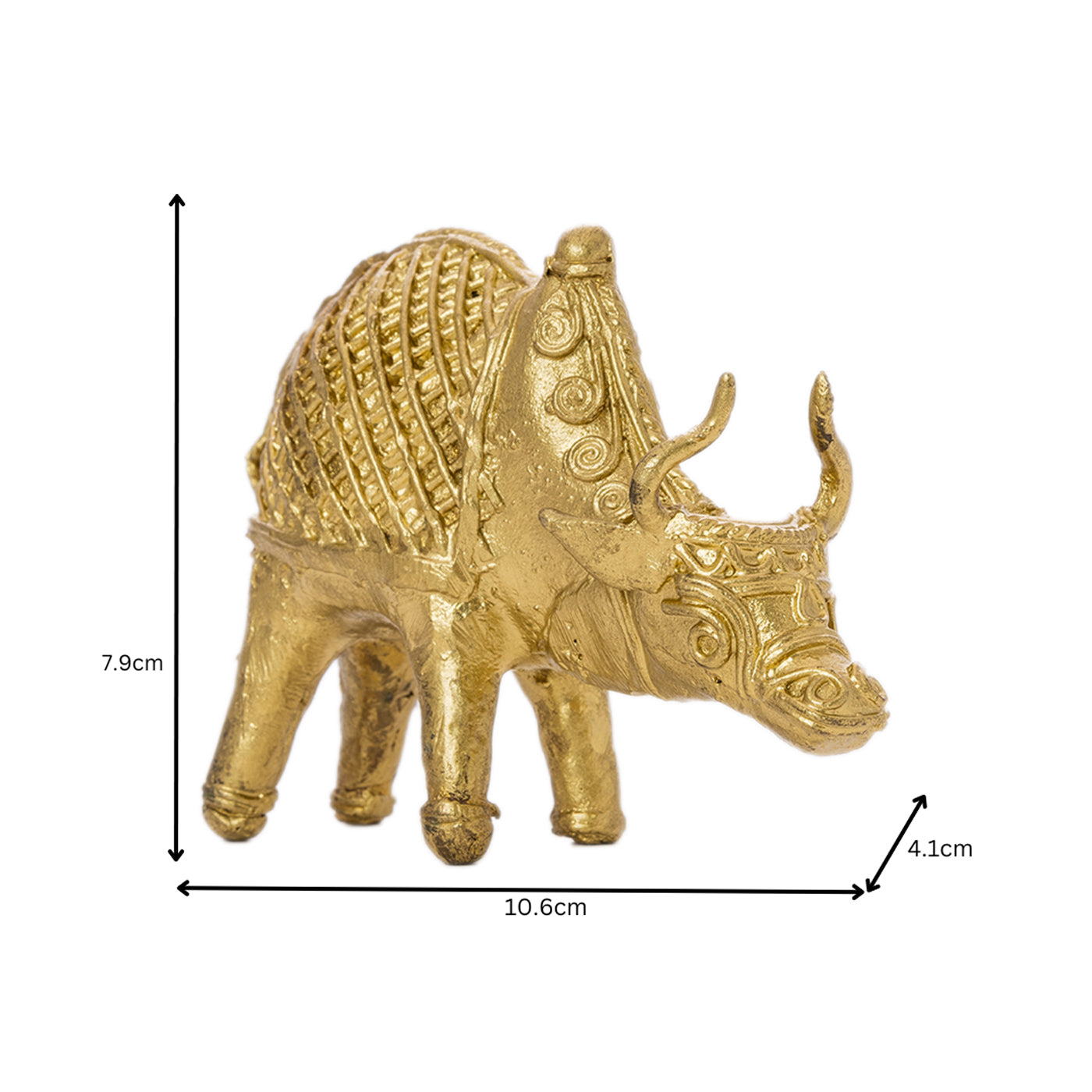 Dokra Ox Brass Tabletop Masterpiece for Unique Home Decor