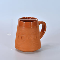 Terracotta Plain Coffee Mug Curved