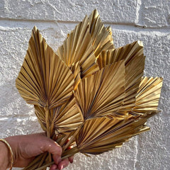 Palm Leaves Golden (set of 5)