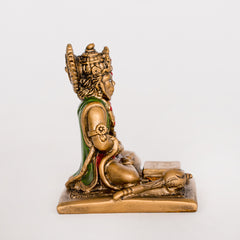 Car dashboard- Gold Resin Lord Hanuman Meditating Statue