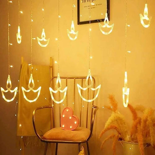 DecorTwist Fountain Rice Light for Wall Decor| Home Decoration| Diwali Item| Christmas Item| Indoor & Outdoor Decoration Item| | Festival Item | 2.49 Mtr Length |138pcs LED (Warm White)