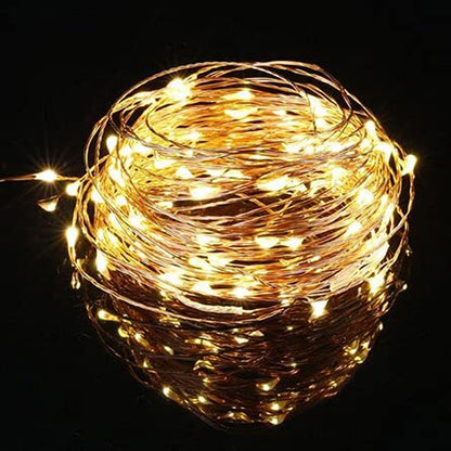 DecorTwist USB 8 Mode String Light for Home and Office Decor| Indoor & Outdoor Decorative Lights|Diwali |Wedding | Diwali | Wedding (Yellow)