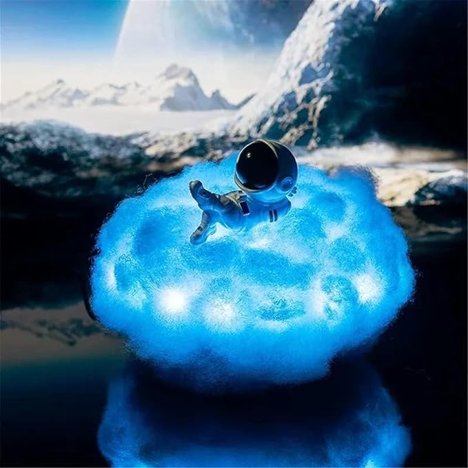 Colourful Cloud Astronaut Light - Led Cloud Fluffy Lamp, Night Light