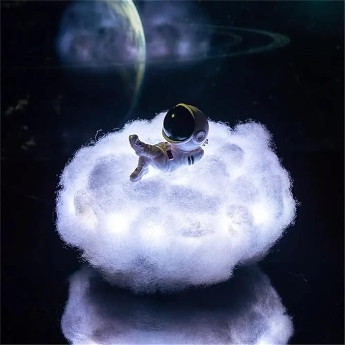 Colourful Cloud Astronaut Light - Led Cloud Fluffy Lamp, Night Light