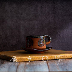 Terracotta Tea Cup Leaf