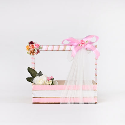 Wooden Basket for Gift Hamper Fancy Handmade Basket ideal for Wedding Gifting,Birthday Gift Thanks(GH-006)