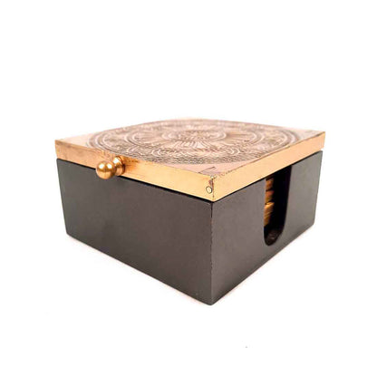 Tea Coasters Brass Coffee Coaster Set With Box