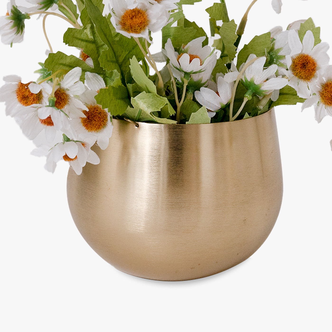 Metal Hanging Planter Pot With Artificial Flowers for Home Decor