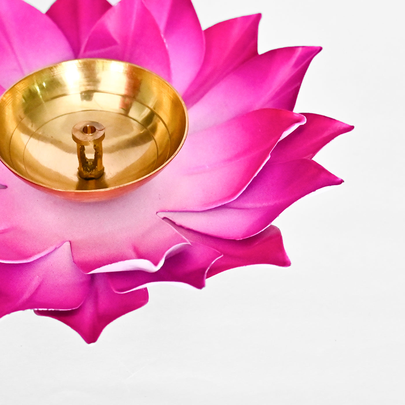 Lotus Flower Shape Brass Diya (Set of 2)