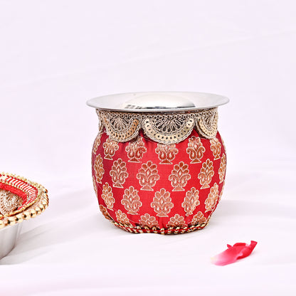 Handcrafted Karwa Chauth Thali Set -Maroon