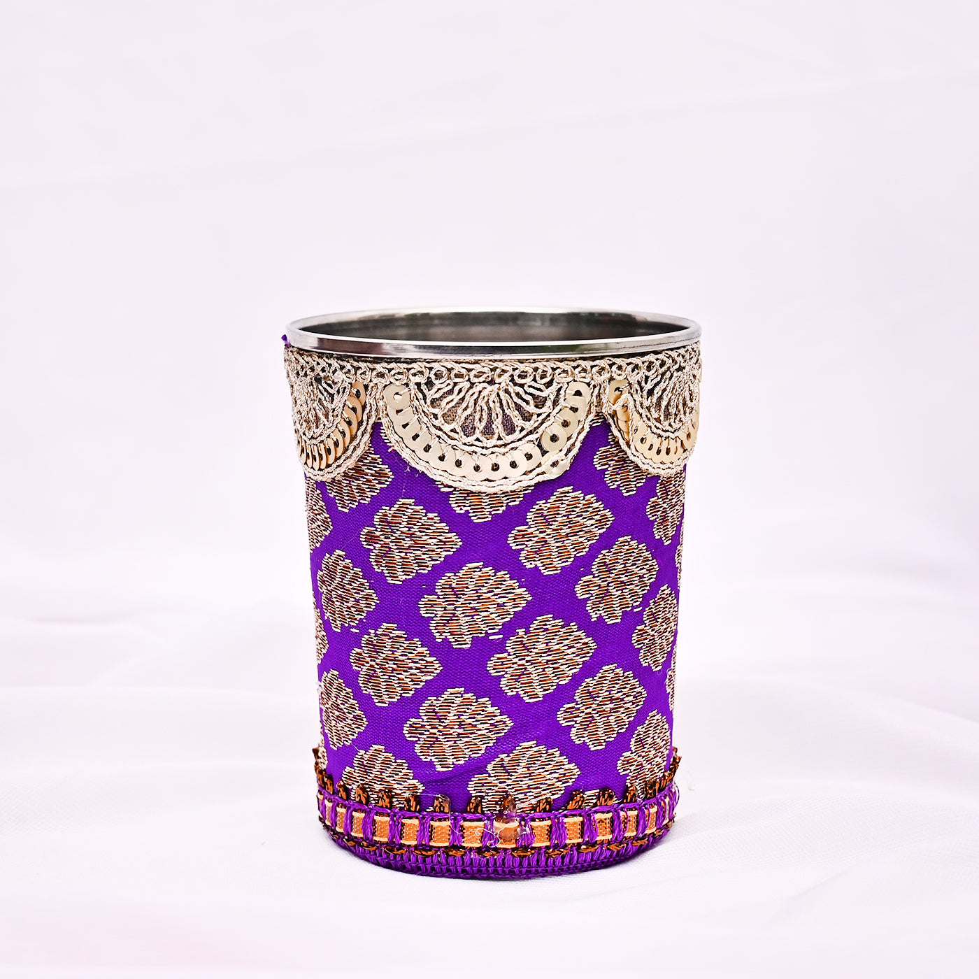 Handcrafted Karwa Chauth Thali Set - Purple