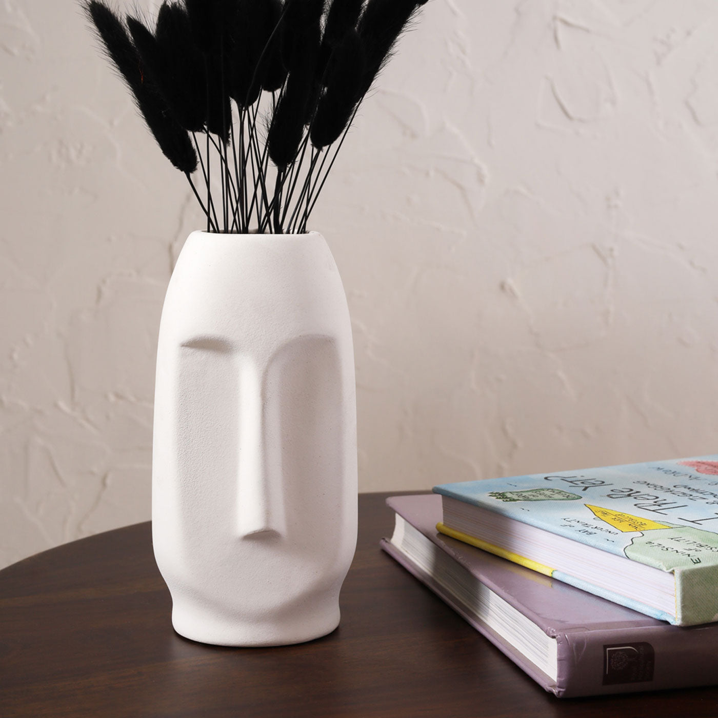 Viso Vase Black & White 6 inch