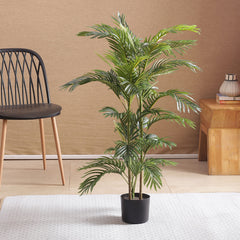 Artificial Areca Palm Plant for Home Decor/Office Decor/Gifting | Natural Looking Indoor Plant (With Pot, 120 cm)