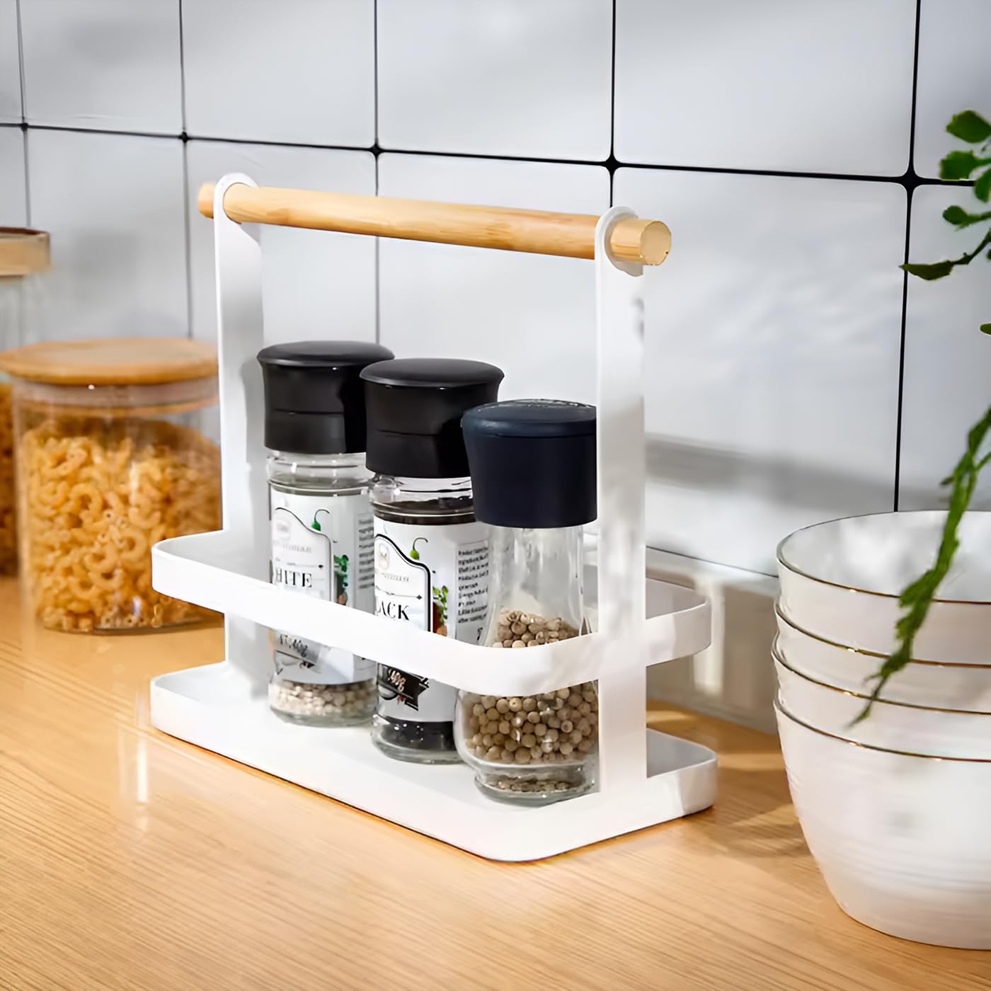 Metal Spice Rack for Kitchen Storage Counter Top Organizer | MultiPurpose Bathroom and Kitchen Storage Organizer Rack