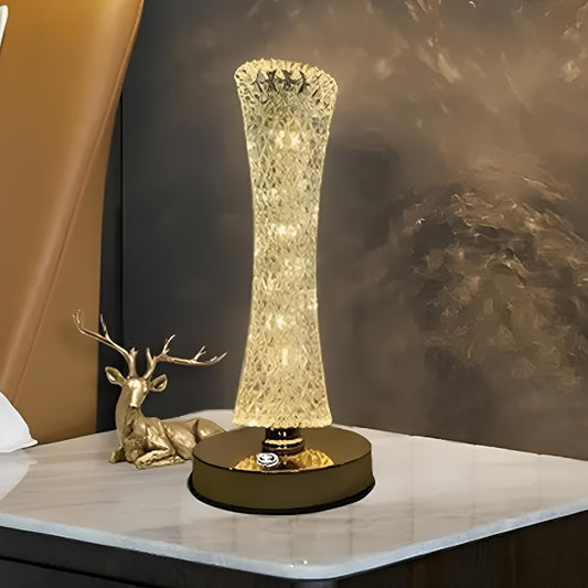 3-Colors Touch Lunar Table Lamp Crystal Night Light for Home Decor, Bedrooms, Festive, Christmas Decorations